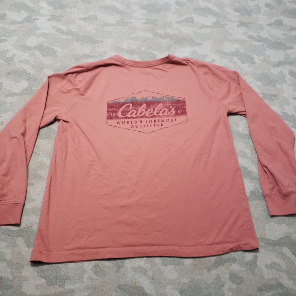 Cabela's Top Women XL Pink Pullover Long Sleeve